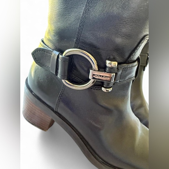 COACH Carolina Extended Calf Leather Riding Boots - Picture 3 of 10